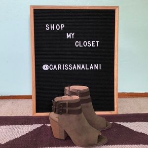 Just Fab Peep Toe Booties